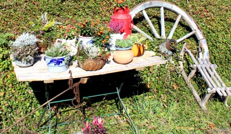 Schrabben Hof Blumentisch