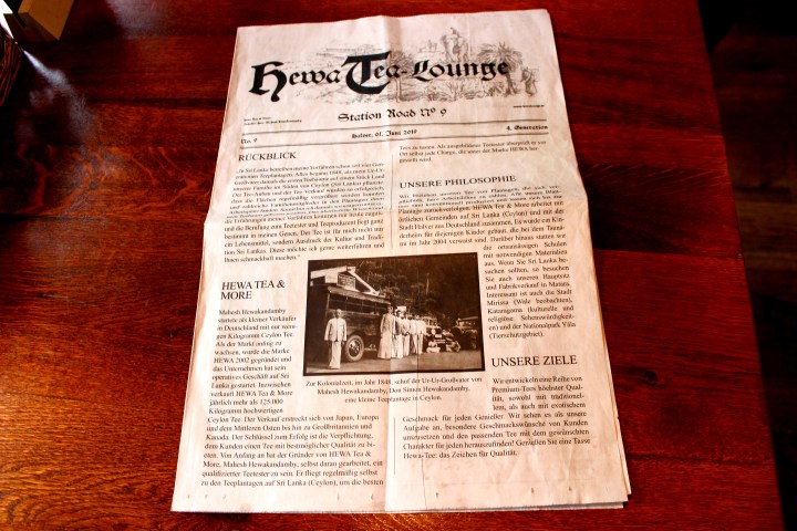 Hewa Tea Lounge Speisekarte
